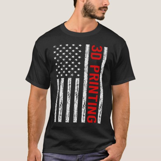 T-shirt Impression 3D USA Flag (Devant)