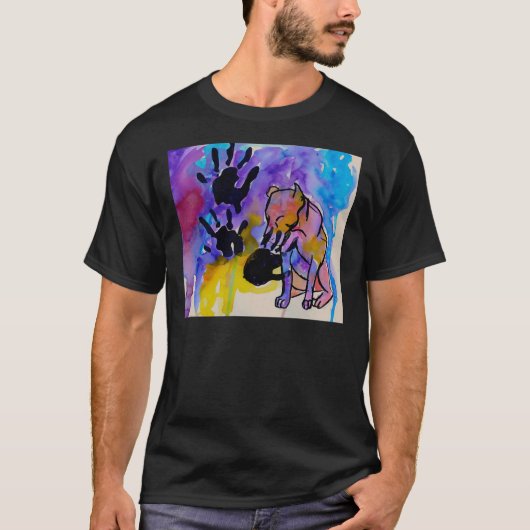 T-shirt Impression à la main de l'extrémité (Devant)
