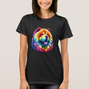 T-shirt Impression amoureux de chien Chow Chow coloré coul
