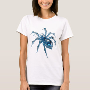 T-shirt Impression araignée d'eau argentée Edgy