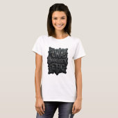 T-shirt Impression argentée vibrante SANS EXCUSE (Devant entier)
