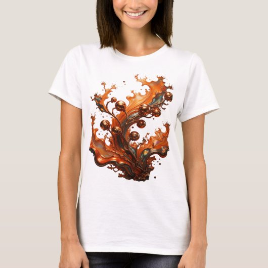 T-shirt Impression ART ABSTRAIT argent Iconique pour vêtem (Devant)