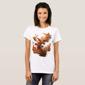 T-shirt Impression ART ABSTRAIT argent Iconique pour vêtem (Devant entier)