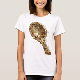 T-shirt Impression ART ABSTRAIT argentée de mode accrocheu