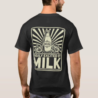 T-shirt Impression au dos facilement excité par le lait ré