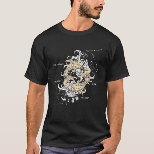 T-shirt Impression au dos Zodiaque Poissons (Devant)
