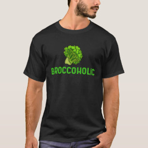 T-shirt Impression au verso Broccholic Légumes sains Végét
