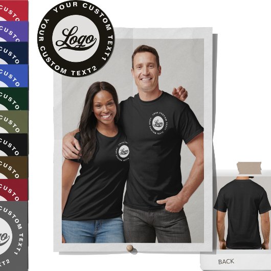 T-shirt Impression avant. Logo Entreprise + WhiteText, Fem