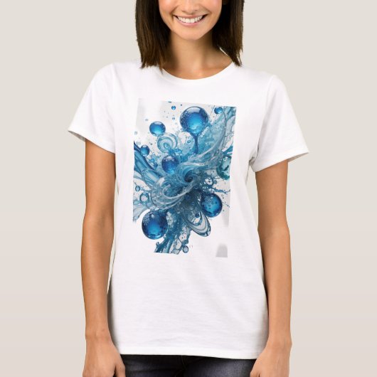 T-shirt Impression Bleue VIVE GOUTTE D'EAU (Devant)