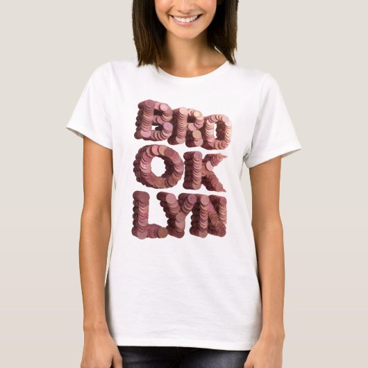 T-shirt Impression BROOKLYN Rose Frais (Devant)
