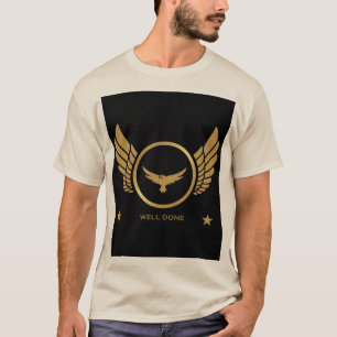 T-shirt Impression couleur sable de l'aigle de texte perso