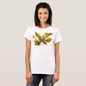T-shirt Impression créative de feuilles abstraites orange  (Devant entier)