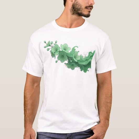 T-shirt Impression créative de FLEUR ABSTRAITE unique (Devant)