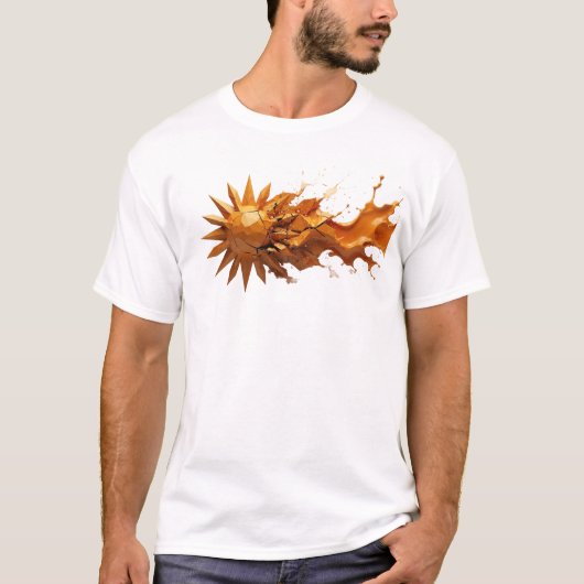 T-shirt Impression créative SOLEIL ABSTRAIT captivante (Devant)