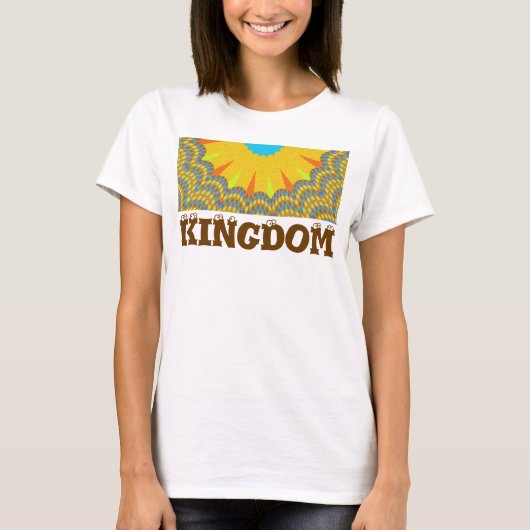 T-shirt Impression Cyan et Gold Mandala Art (Devant)