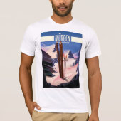 T-shirt Impression d'affiches de ski de Murren Suisse. (Devant)