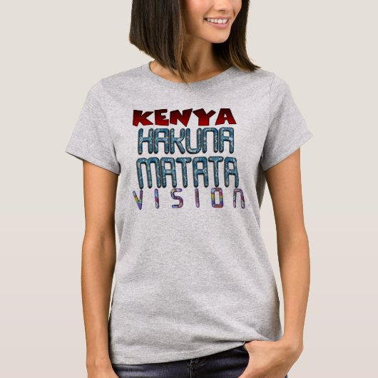 T-shirt Impression d'art 3D Hakuna Matata (Devant)