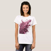 T-shirt Impression d'art ABSTRACT ART Argent (Devant entier)