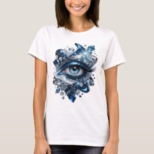 T-shirt Impression d'art ABSTRACT ART Argent