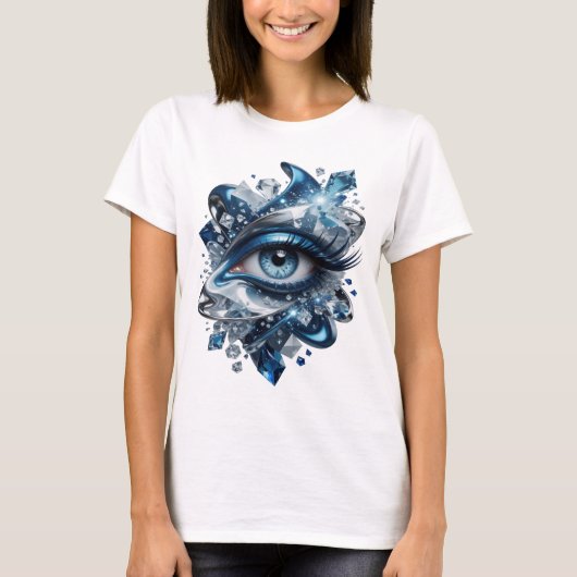 T-shirt Impression d'art ABSTRACT ART Argent (Devant)