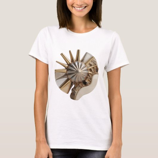 T-shirt Impression d'art ABSTRACT ART Argent Chic (Devant)
