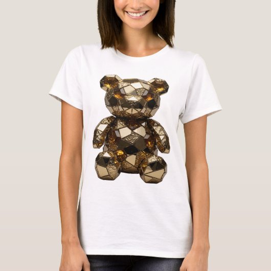 T-shirt Impression d'art ABSTRACT ART Argent Chic (Devant)