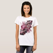 T-shirt Impression d'art ABSTRACT ART Argent v2 (Devant entier)