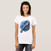 T-shirt Impression d'art ABSTRACT ART Bleu Snappy (Devant entier)
