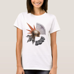 T-shirt Impression d'art ABSTRACT ART Or Doré