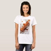 T-shirt Impression d'art ABSTRACT ART Orange Classique (Devant entier)