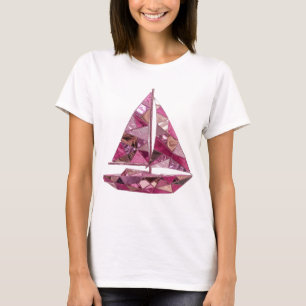 T-shirt Impression d'art abstrait argenté moderne pour la