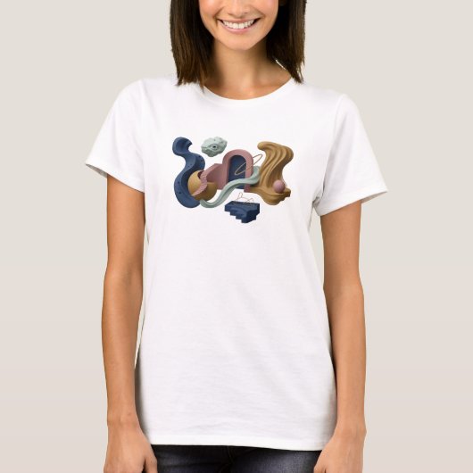 T-shirt Impression d'art abstrait NAVY ART (Devant)