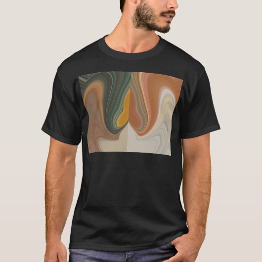 T-shirt Impression d'art Abstrait rétroactif (Devant)