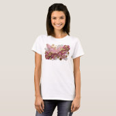 T-shirt Impression d'art abstrait rose GRAS (Devant entier)