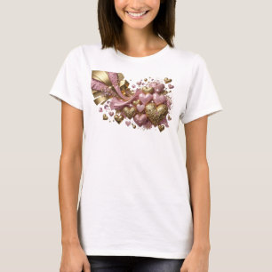 T-shirt Impression d'art abstrait rouge MODERNE