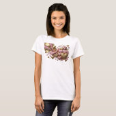 T-shirt Impression d'art abstrait rouge MODERNE (Devant entier)