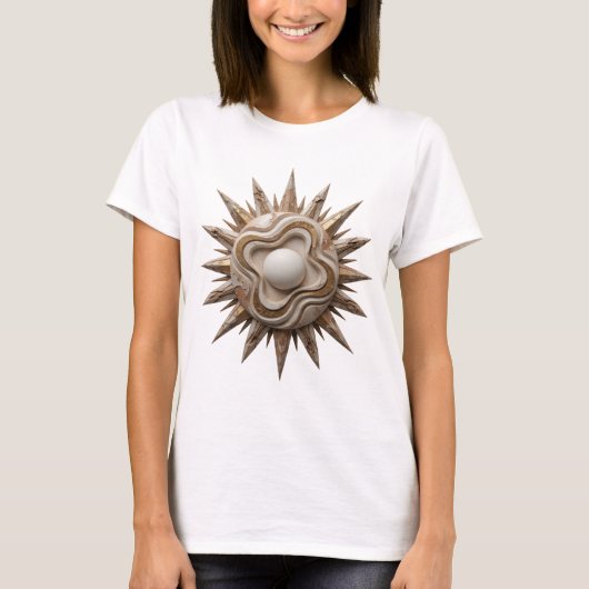 T-shirt Impression d'art d'art abstrait argent ABSTRACT AR (Devant)