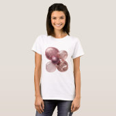 T-shirt Impression d'art d'art abstrait argenté chic (Devant entier)