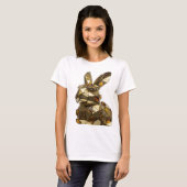 T-shirt Impression d'art d'art abstrait argenté Classique (Devant entier)