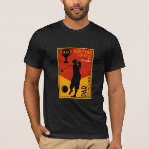 T-shirt Impression d'art de golf classique des années 1930