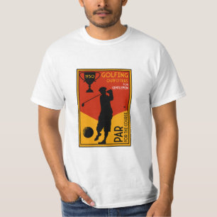 T-shirt Impression d'art de golf classique des années 1930