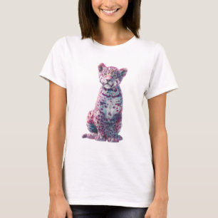 T-shirt Impression d'art de jeune jaguar chromatique