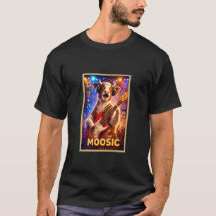 T-shirt Impression d'art de parodie animale de musique de