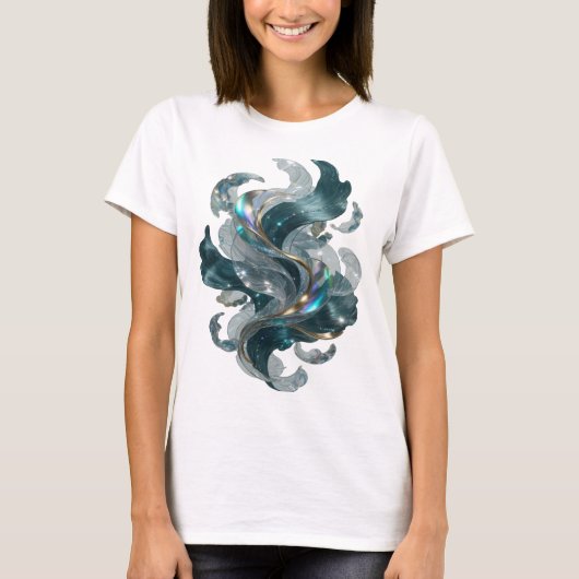 T-shirt Impression d'art en or COOL ART ABSTRAIT (Devant)