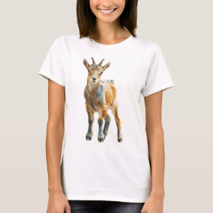T-shirt Impression d'art fin Chevreau cornu radieux