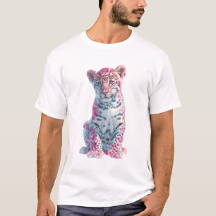 T-shirt Impression d'art fine de jeune léopard spectral