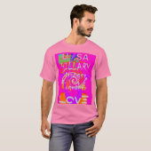 T-shirt Impression d'art Hillary Inspiration en rose (Devant entier)