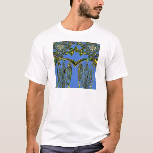 T-shirt Impression d'art Iridescente avec design abstrait (Devant)