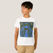 T-shirt Impression d'art Iridescente avec design abstrait  (Devant entier)