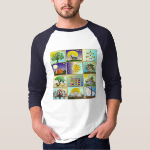 T-shirt Impression d'art Judaica 12 Tribus d'Israël